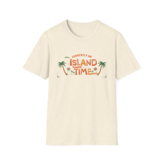 Island Time T-Shirt — "Currently on Island Time" Tropical Vacation Tee