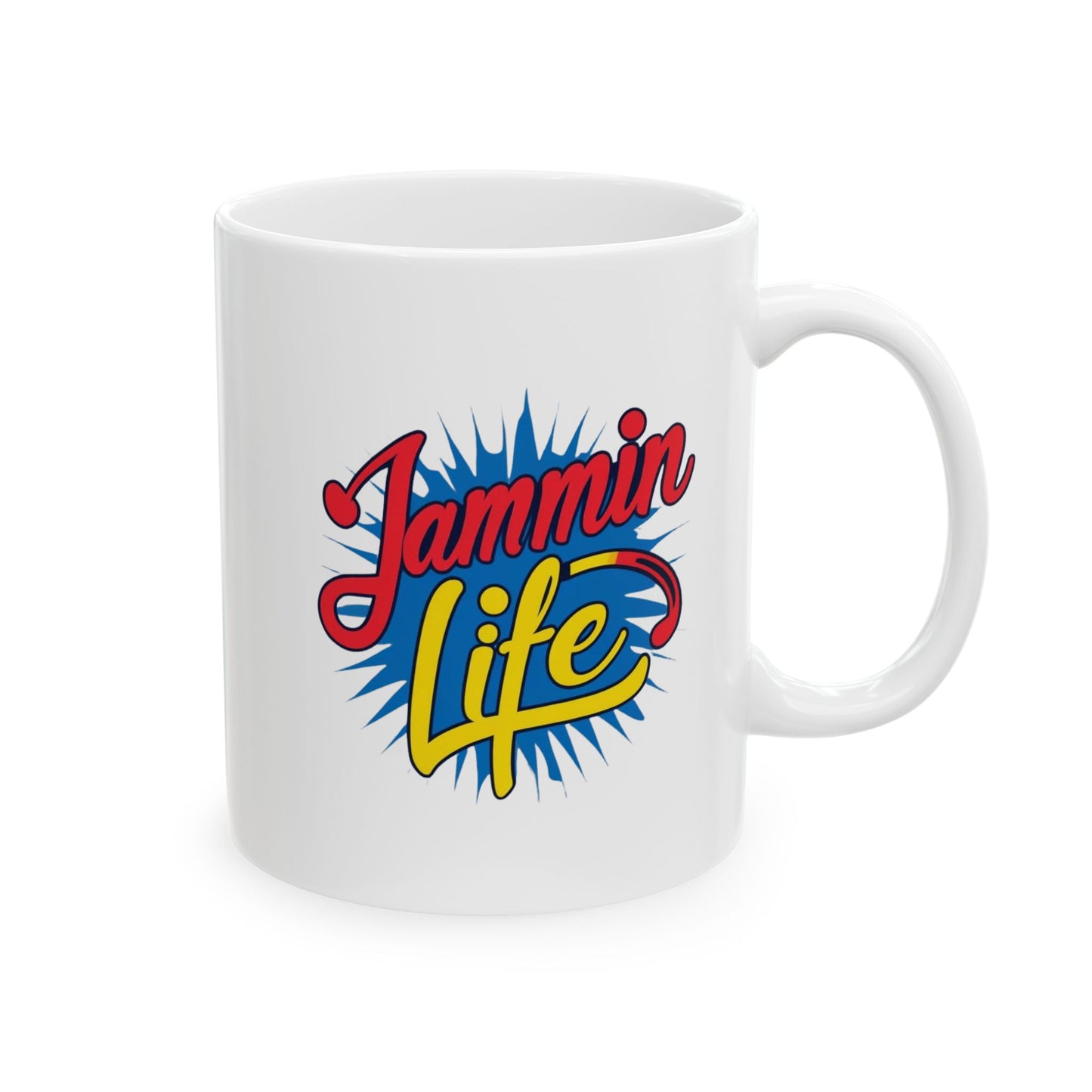 Sunshine Smile Ceramic Mug — Retro Happy Face Coffee Cup (11oz)