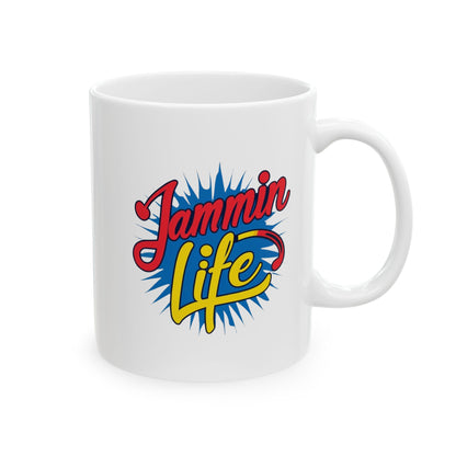 Sunshine Smile Ceramic Mug — Retro Happy Face Coffee Cup (11oz)