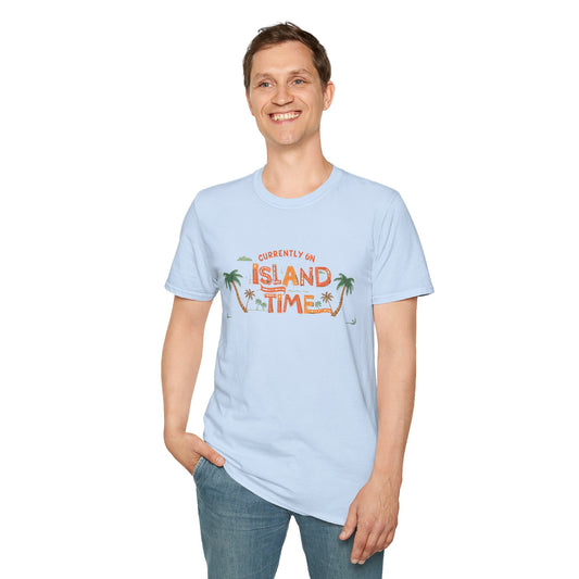 Island Time T-Shirt — "Currently on Island Time" Tropical Vacation Tee