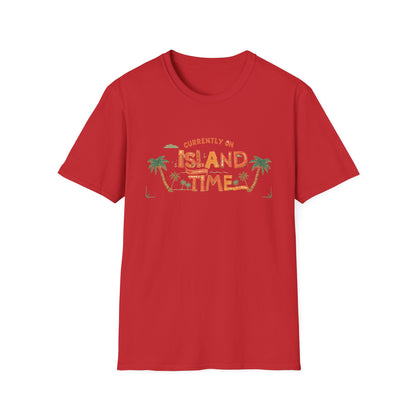 Island Time T-Shirt — "Currently on Island Time" Tropical Vacation Tee