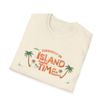 Island Time T-Shirt — "Currently on Island Time" Tropical Vacation Tee