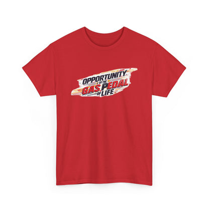 Gas Pedal Life Tee — "Opportunity Gas Pedal Life" Retro Racing Graphic T-Shirt