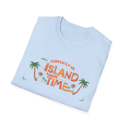 Island Time T-Shirt — "Currently on Island Time" Tropical Vacation Tee