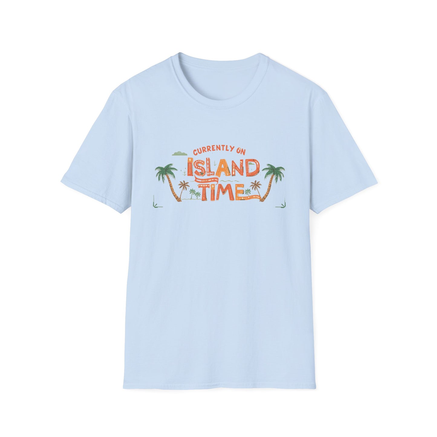 Island Time T-Shirt — "Currently on Island Time" Tropical Vacation Tee