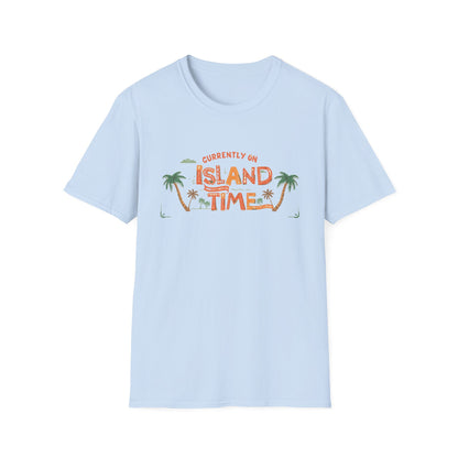 Island Time T-Shirt — "Currently on Island Time" Tropical Vacation Tee