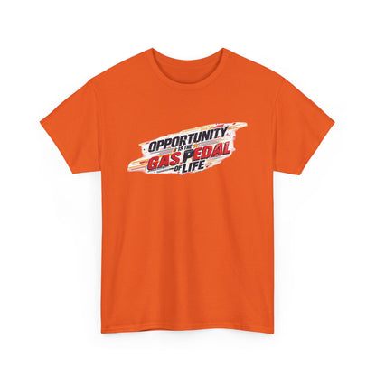Gas Pedal Life Tee — "Opportunity Gas Pedal Life" Retro Racing Graphic T-Shirt